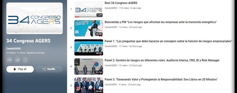 Accede ya a los vídeos del 34º Congreso AGERS