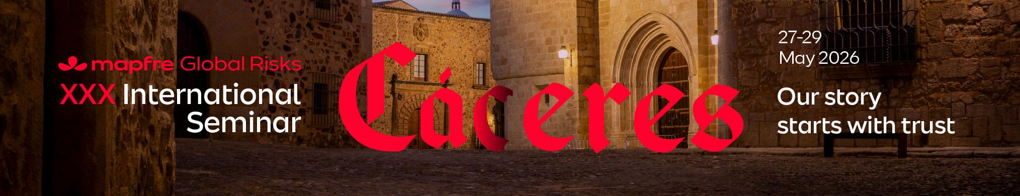 logo, eslogan e imagen de las xxx jornadas internacionales mapfre global risks